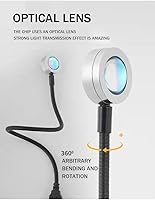 Vista 4 de EIUY Lámpara de puesta de sol, luz nocturna de proyección LED, rotación de 360 grados, luz romántica de arco iris, carga USB para fotografía, 11.024