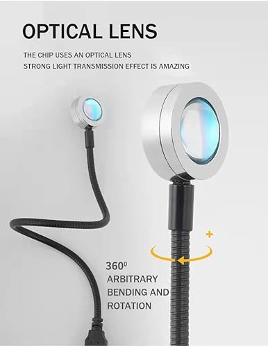 Miniatura 4 de EIUY Lámpara de puesta de sol, proyector de luz de puesta de sol, luz nocturna de proyección LED, rotación de 360 grados, luz romántica de arco