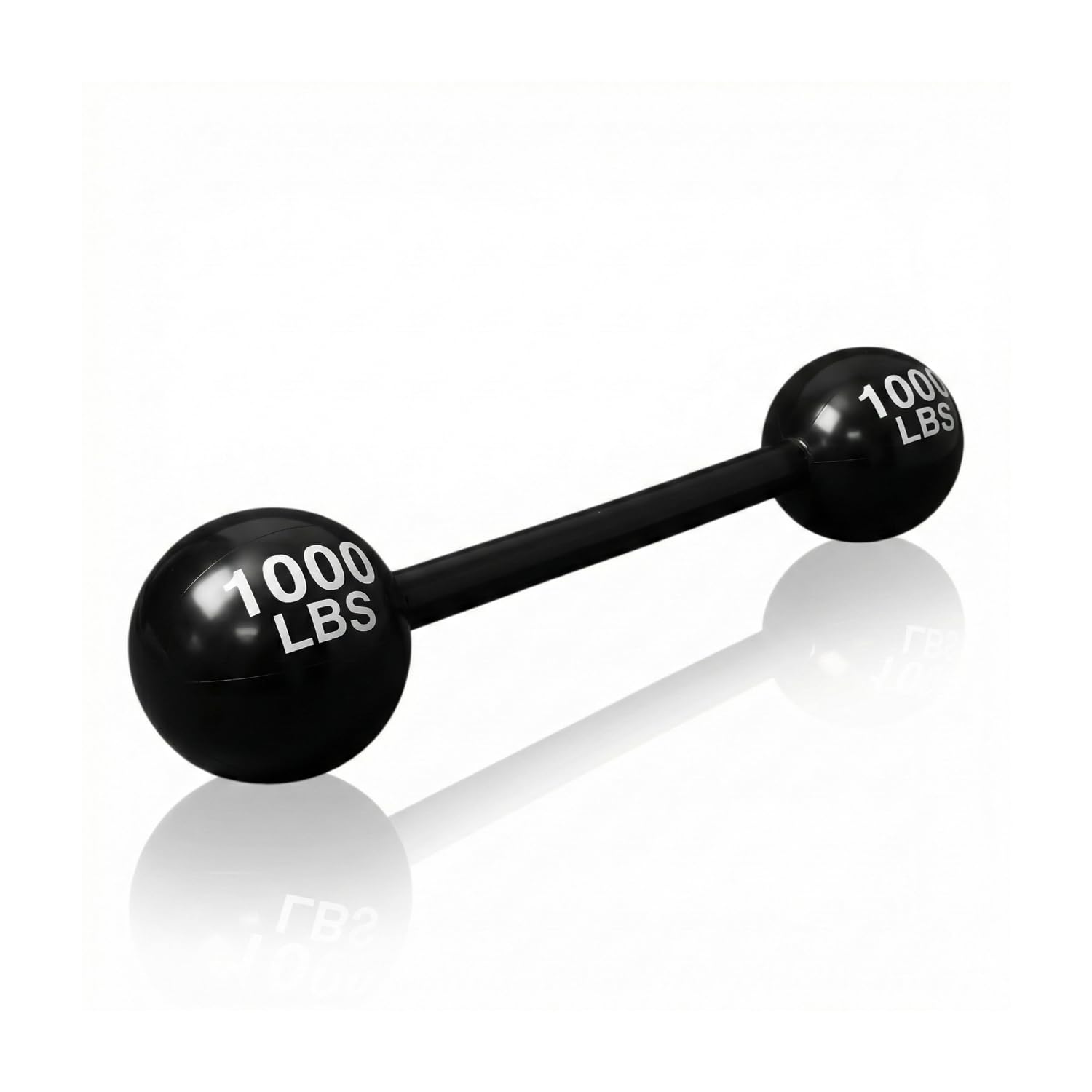 Hopzab Inflatable Dumbbell Toy, 105cm Black PVC Prop for Parties and Beach Fun, Safe and Durable Accessory