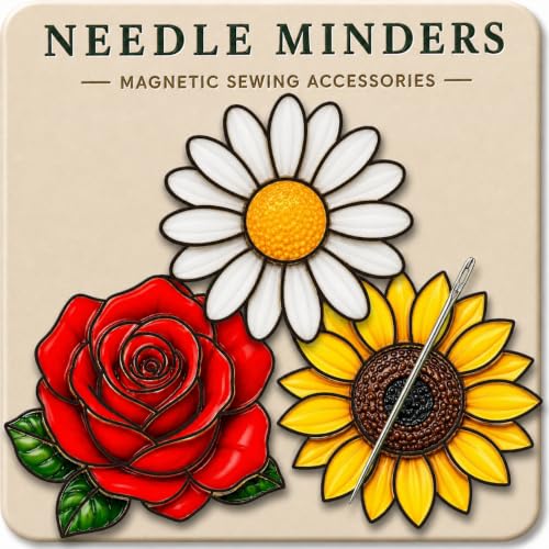 Image of Kraftex Magnetic Needle Minder. Needleminder for Embroidery & Sewing. Cute Needlepoint Accessories. Magnetic Needle Holder for Cross Stitch. Cute Magnet Pin Gift