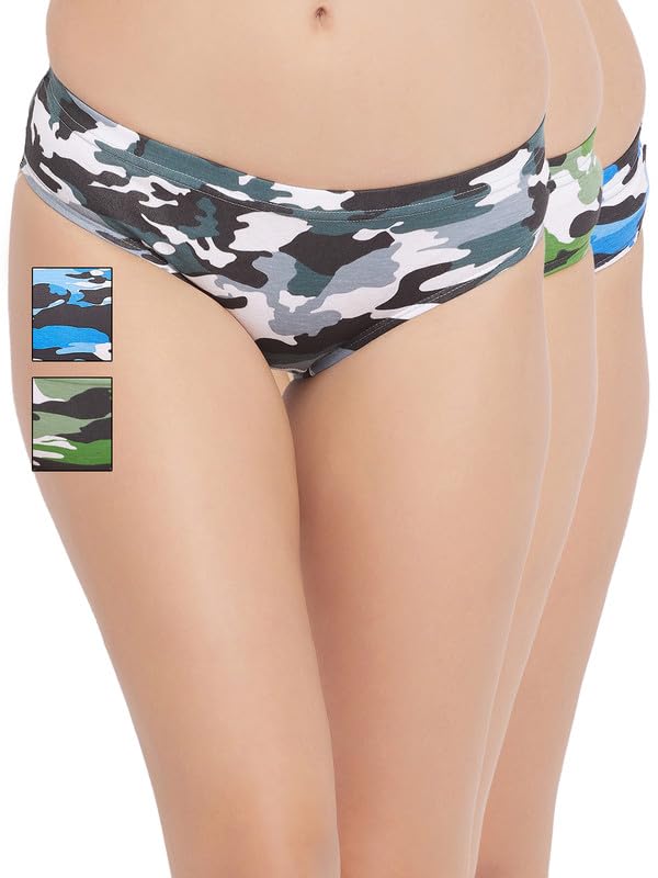 Women's Cotton Medium Waist Inner Elastic Bikini Panty in Multicolor-image-24
