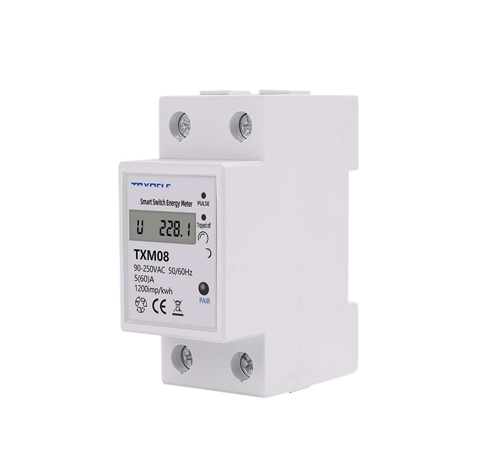 JNVFTCUX 60A Smart Switch Energy Meter kilowatt-Hour metering Circuit Breaker Timer with overvoltage and Current limiting Protection