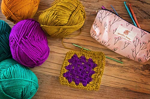 Studio Sam Acrylic Yarn Set. Ten Large 50G Skeins. Total 1030 Yards. For All Knitting, Crochet And Craft Projects. (Midnight Collection) #TOP4