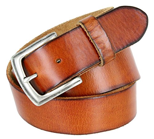One-Piece Genuine Full Grain Cowhide Leather Casual Jeans Belt 1-1/2" wide3