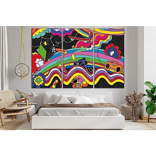 Tableau Pop Art ZELLART №SL541 Impression sur toile 210 x 140 cm pour salon