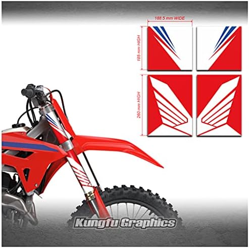 Kungfu Graphics Upper Mid Fork Tube Decal Kit (Pack of 4), FK(026)