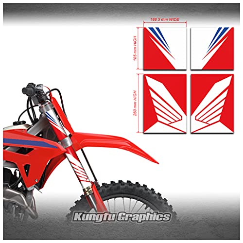 Kungfu Graphics Upper Mid Fork Tube Decal Kit (Pack Of 4), Fk(026) #TOP3