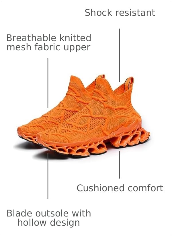 Image of Poramea Mens Slip on Loafers Walking Tennis Shoes Laceless Running Blade Sneakers Mesh Trail Jogging Casual Athletic