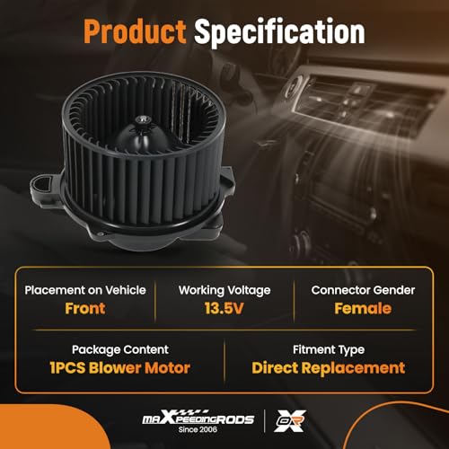Image of maXpeedingrods 700345 HVAC Heater Fan Blower Motor w /Wheel Fit for Hyundai Ioniq Electric /Hybrid 2017-2019 Plug-in Hybrid 2018-2019; for Kia Forte 2019-2022 NIRO Hybrid 2017-2019# 97113G2000 PM4691