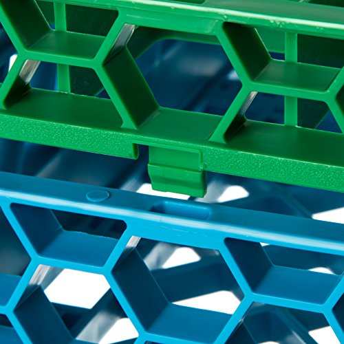 Carlisle FoodService Products RE49C09 OptiClean 49 Compartment Glass Rack Extender, 2.38" Compartments, Green (Pack of 6)