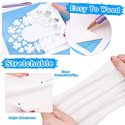 Wrapxpert Puff Vinyl Heat Transfer White 3D Puffy Htv Glow In The Dark Iron On Vinyl For Tshirts,Easy Cut/Weed Foaming Htv For Heat Press,Clothing,10"X5Ft #TOP5