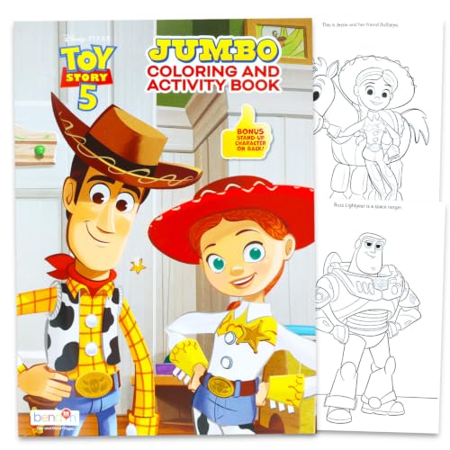 Toy Story 5 Jumbo Coloring Activity Book for Kids - 64 Pixar Coloring Pages