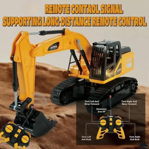 Oyuncak Uzaktan Kumandalı Full Fonksiyon Şarjlı Paletli Hareketli Kepçeli Rc Ekskavatör - Görsel 4