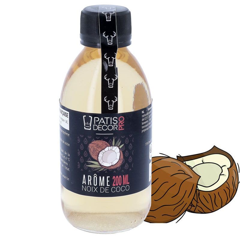 Arôme coco 200 ml pour vos desserts exotiques et cocktails maison