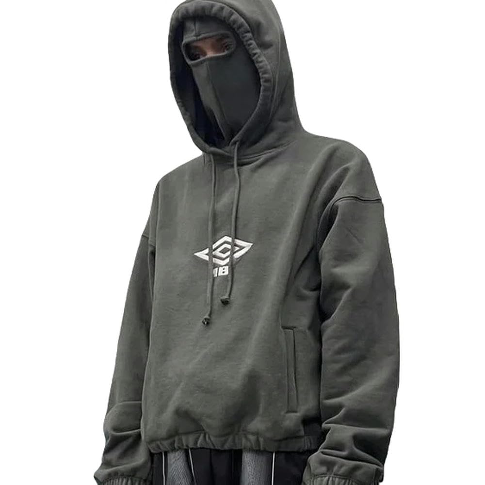 Hoodies Double Hood Design Pullover Hoodie Men And Women's Hooded Sweatshirt Winter Loose Coat-love-L