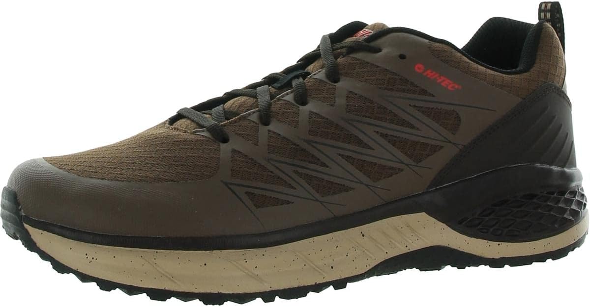 Buy Hi-Tec Trail Destroyer Trainers Olive/Black/Golden Spice From £53.44-593407