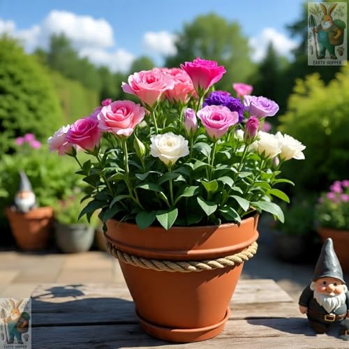 Image of 50+ SEEDS Lisianthus Flower Mix Colors Seed Pack, Easy Care & Fragrant & Air Purifying for Indoor & Outdoor Gardening.