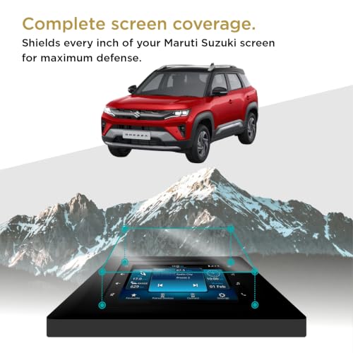 Image of Spartan Shield [2 Pack] Screen Protector for MARUTI SUZUKI BREZZA 2026 Facelift || 7-inch Infotainment System Touchscreen Display Guard || Anti Scratch | HD Clarity | Water Resistant || MarutiSuzuki Breeza VXI & ZXI Model Digital Touch Screen Accessory 2026+ [Not Tempered Glass]