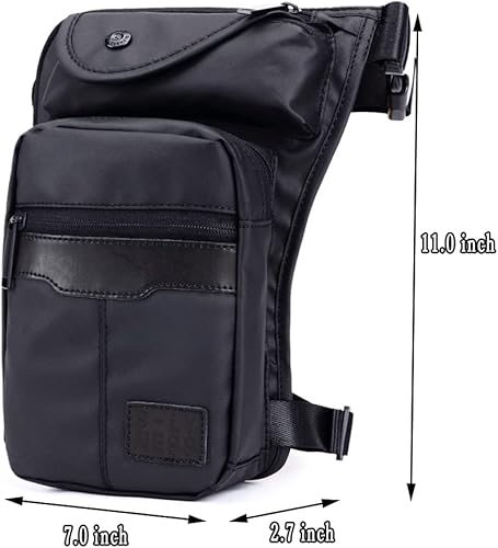 Miniatura 6 de Bolsa de pierna táctica militar impermeable para motocicleta, bicicleta, multifuncional, para senderismo, viajes, pesca, cintura, paquete de piernas