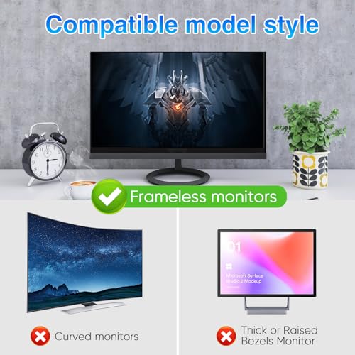 Image of Magnetic 24 Inch Privacy Screen for Computer Monitor, Fit Frameless Monitor 16:9 Widescreen, Anti Blue Light Filter, Anti-Glare Eye Protector Shield, Adhesive-Free, Easy Installation