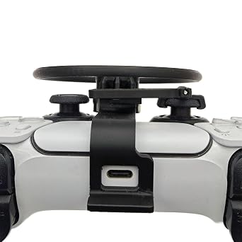Hesupy Racing Steering Wheel for PS5 and PS5 Slim Game Controller, Auxiliary Mini Steering Wheel Replacement 3D Printing Racing Gaming Accessories