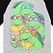 Teenage Mutant Ninja Turtles Big Boys 2 Pack Long Sleeve Graphic T-Shirts 10-12 Green/Grey
