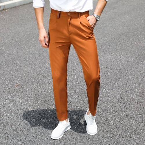 Men's Casual Pants - Straight-Leg Business Formal Style, Men's Golf Pants, Comfort Fit, Modern Slim Cut2