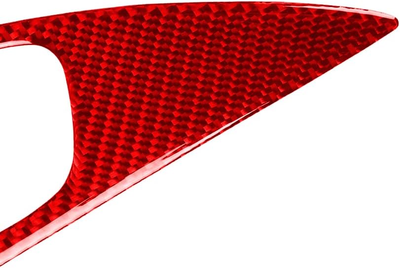 Red Carbon Fiber Interior Front Door Bowl Handle Frame Trim Decals Compatible with Honda Civic 10th Gen 2016 2017 2018 2019 2020 2021 Accessories Stickers