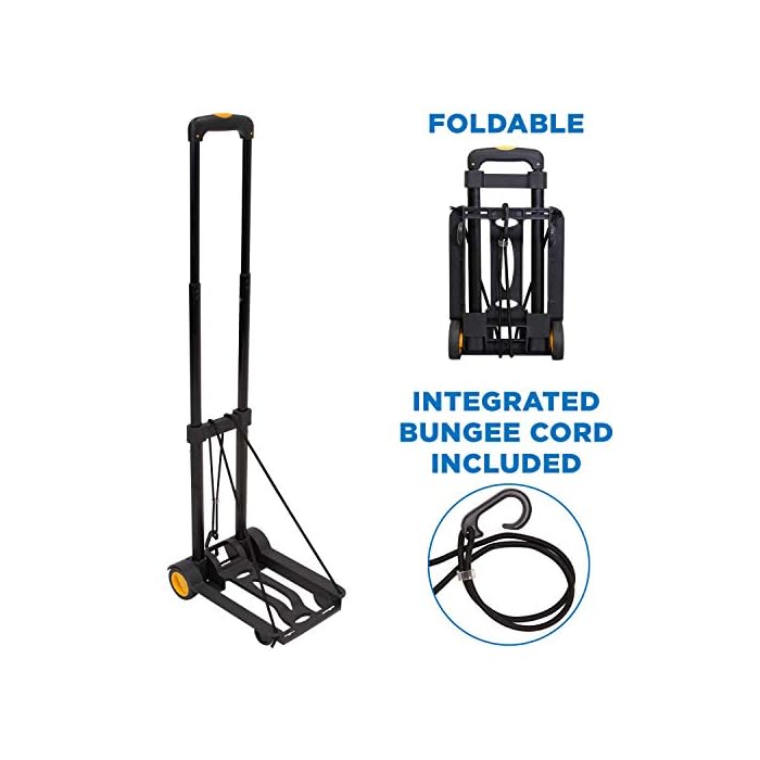 MountIt! Folding Luggage Cart and Dolly 77 Lb Capacity Portable