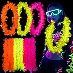 Mega-L 12 Pcs Glow in The Dark Party Necklace, Glow in The Dark Party Supplies, Neon Fluorescent Blacklight Necklace Party Favors, Glow Photo Booth Props, Necklaces for Women, Men, Adult Halloween