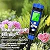 UIUZMAR Misuratore pH del Suolo 2 in 1, pH Terreno Tester per Piante, Kit per Test pH del Suolo e Acqua Strumento Professionale Misurazione pH Terreni per Idroponica