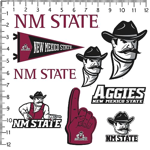 Image of New Mexico State University 9ct Vinyl Large Deluxe Stickers Variety Pack - Laptop, Water Bottle, Scrapbooking, Tablet, Skateboard, Indoor /Outdoor - Set of 9