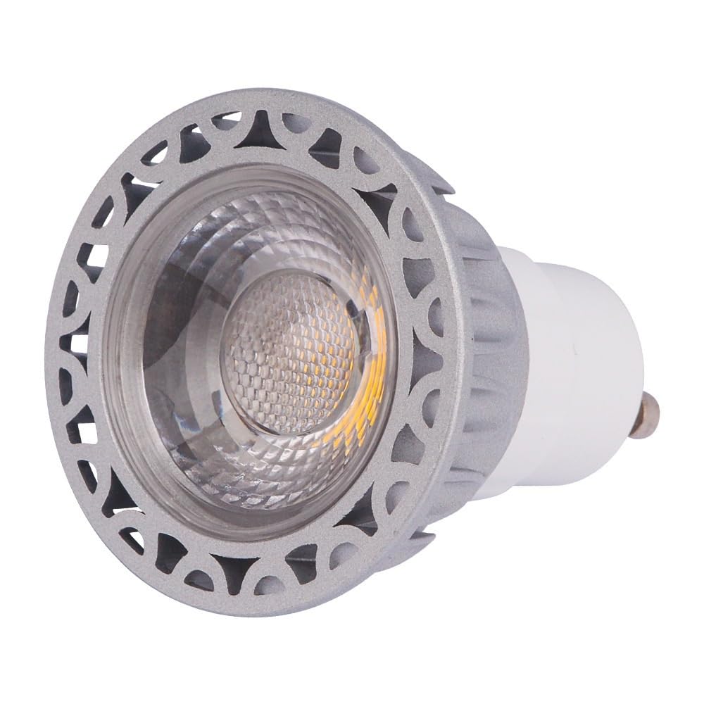 1fortunate Lights Pack of 5, LED COB Spotlight 5W/7W AC220V GU10 Dimmable Adjustable Color 1800K~3000K(5W 220-240V)