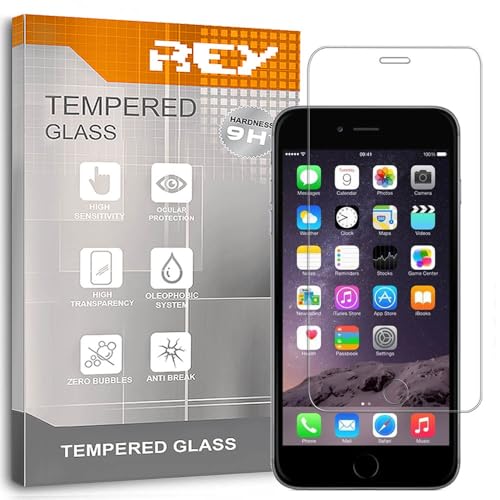 REY 2X Protector Pantalla para Iphone 4 / 4S, Cristal Vidrio Templado Premium
