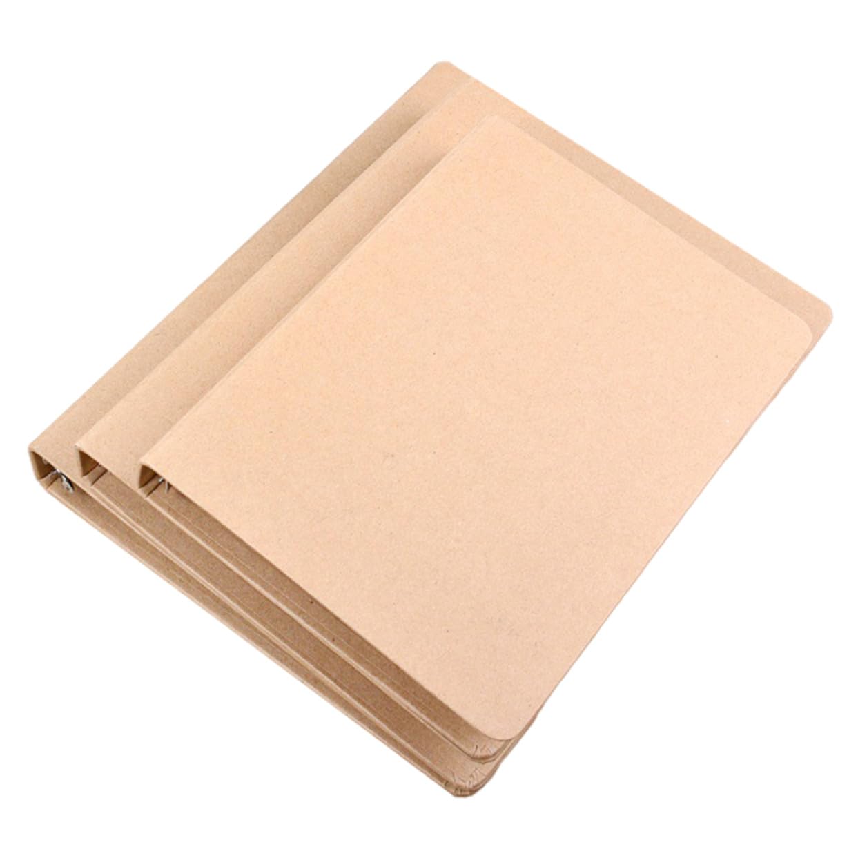 3 pièces Classeur à Anneaux Papier Kraft Protège Notes Rechargeable Coque de Carnet à Volantes et Antidérapante pour Étudiants et Bureau