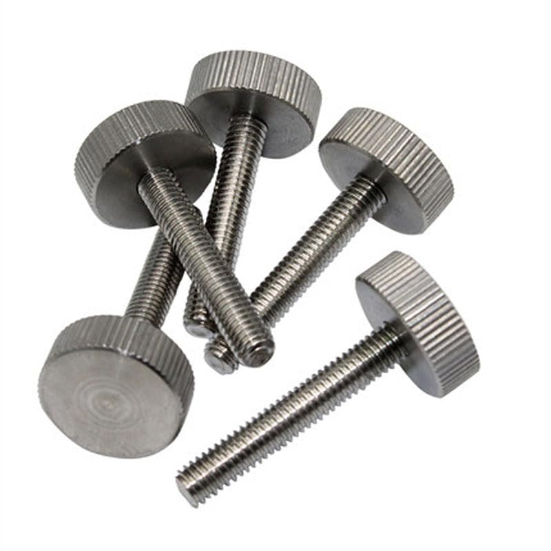 Generic M5 Thumb Screw Flat Head Screw CB835 Knurled Hand Bolts Stainless Steel Bolt 2PCS - (Size: M8 x50mm)