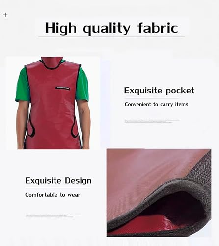 YTFLOT Avental de proteção contra radiação de raios X escudo meio avental de chumbo para raios-X 0,5