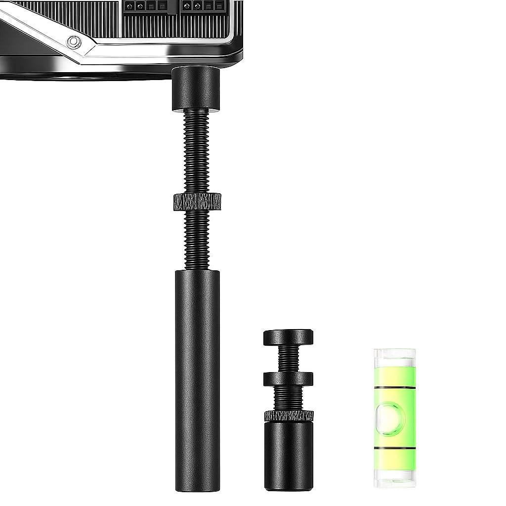 2 supporti GPU, supporto per schede grafiche regolabili con base magnetica, supporto in alluminio in due dimensioni 26-50 mm e 72-120 mm, supporto SAG per computer desktop. Supporto per scheda grafica