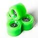FREEDARE Skateboard Wheels 60mm 83a with Bearings and Spacers Cruiser Wheels (Green,Pack of 4)