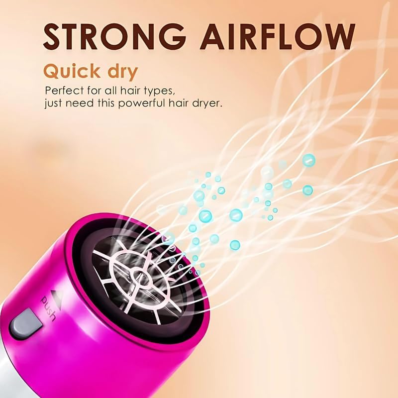 Image of Drumstone 𝟏𝟓 𝐘𝐄𝐀𝐑𝐒 𝐖𝐀𝐑𝐑𝐀𝐍𝐓𝐘 Hot Air Brush for 5-in-1 Hot Air Styler Hair Dryer Comb Multifunctional Styling Tool Fast Heating Crimper Wand Manual Curler in All Hair Type Straightening