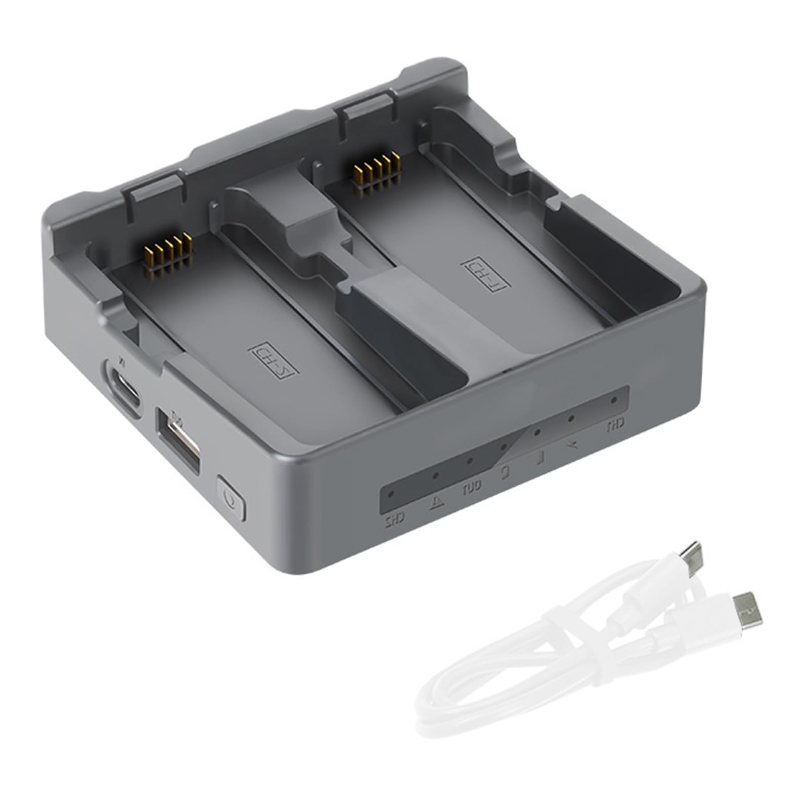 Hub de charge batterie drone double emplacement compact en ABS