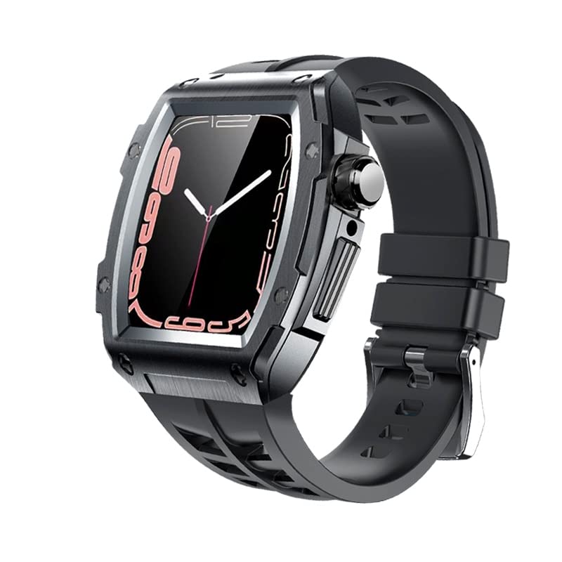 Kit de modification luxe pour Apple Watch boîtier aluminium et bracelet métal design chic