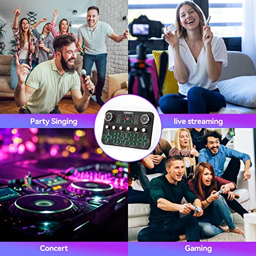 Asmuse Condenser Microphone Bundle Live Sound Card Set K20, Adjustable Streaming Microphone Stand And Metal Shock Mount And Pop Filter #TOP4