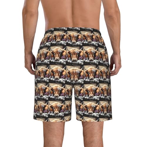 Animal Cow Print Stylish Beach Shorts Swim Trunks Lightweight Breathable Summer Outdoor Activities3