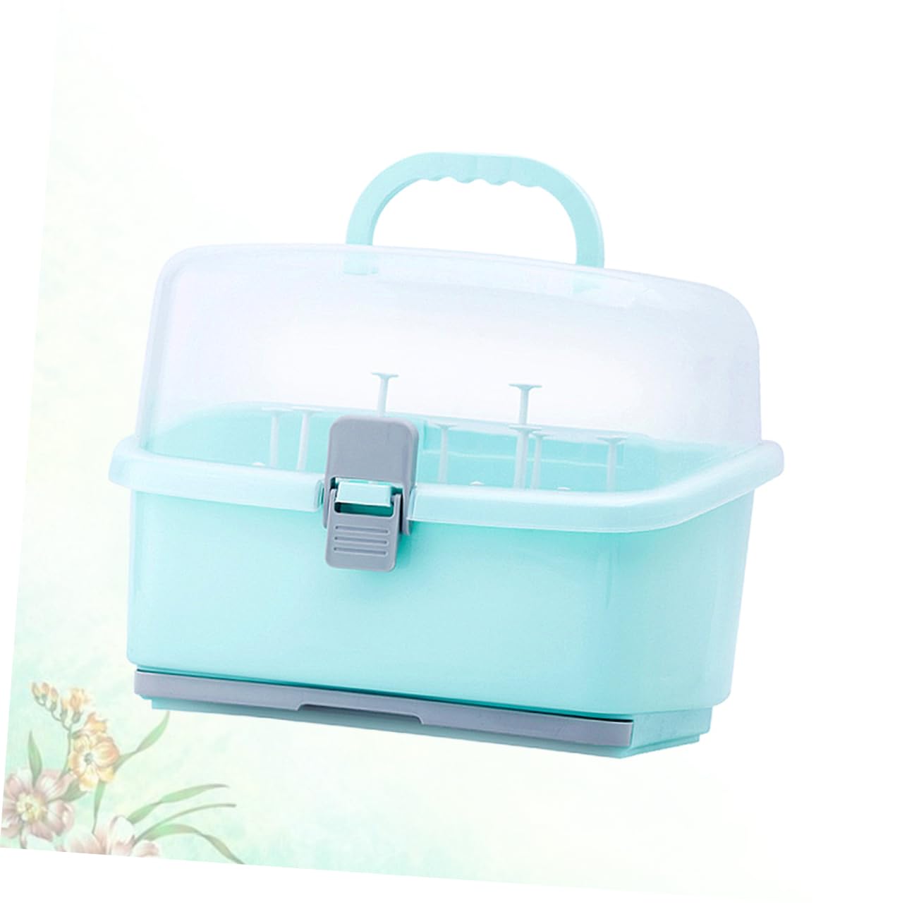 Boîte de Rangement pour Biberons Portable, Grosse Capacité, Plastique Vert | Maison et Extérieur, Protège Biberon et Tétine, Format Pratique pour Voyage