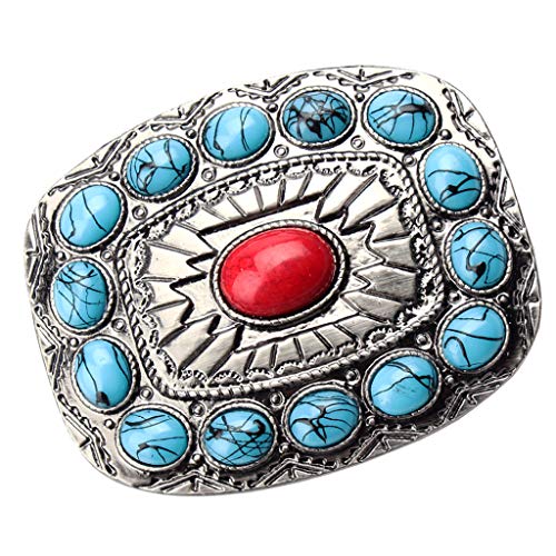 menolana 2x Masculino Retro Caubói Indiano Ocidental Turquesa Contas de Metal