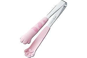 Miya Catch Cat Tongs, 7-Inch, Pink: Premium Cute Kitchenware Tool