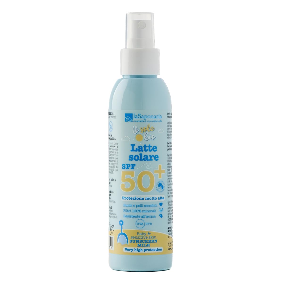 La Saponaria Latte solare Protezione molto alta SPF50+ per bambini e pelli sensibili