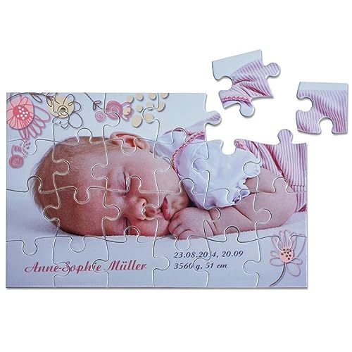 Ocadeau Puzzle pequeño de 24 Piezas Personalizable con Foto - Puzzle de 16,5x11 cm con impresión fotográfica - Puzzle de cartón Personalizable con Foto