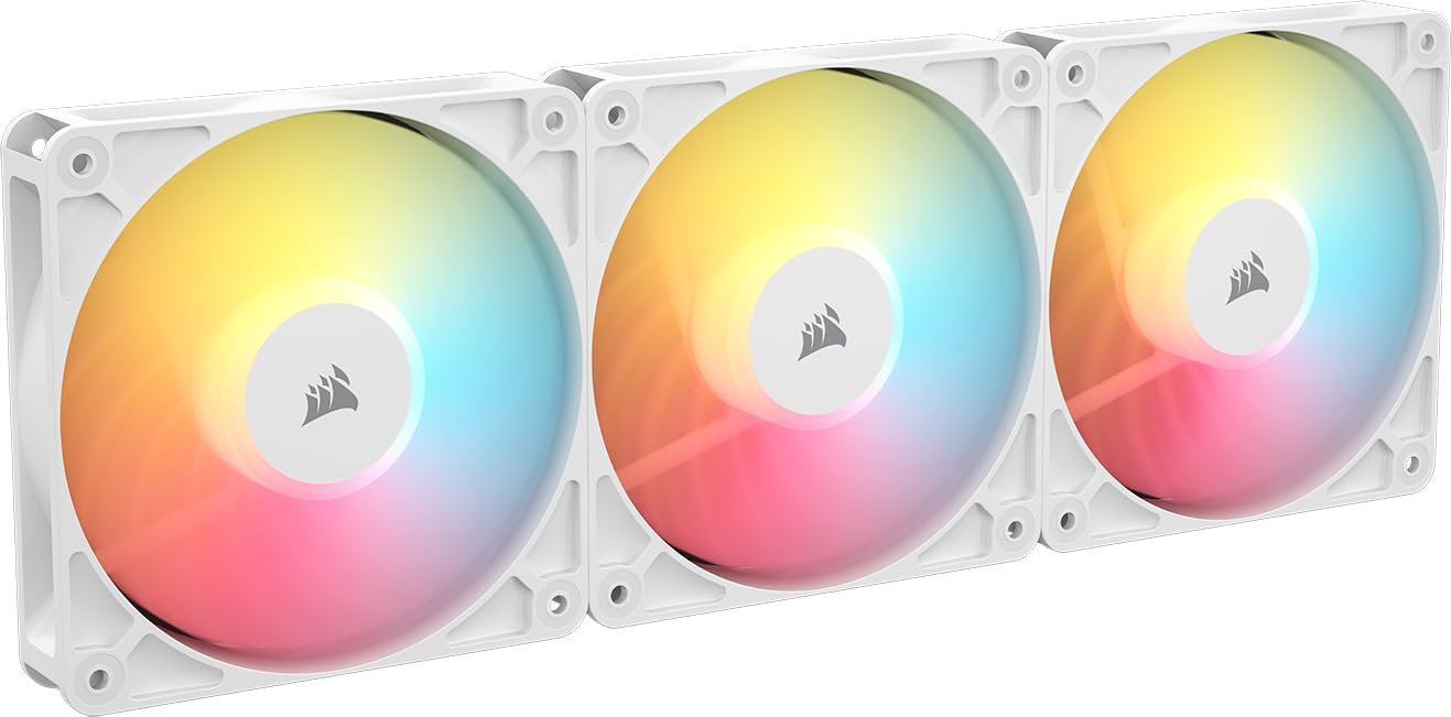 CORSAIR RS120-R ARGB 120mm PWM Ters Yapraklı Fan Üçlü Paket - Beyaz (CO-9050197-WW)